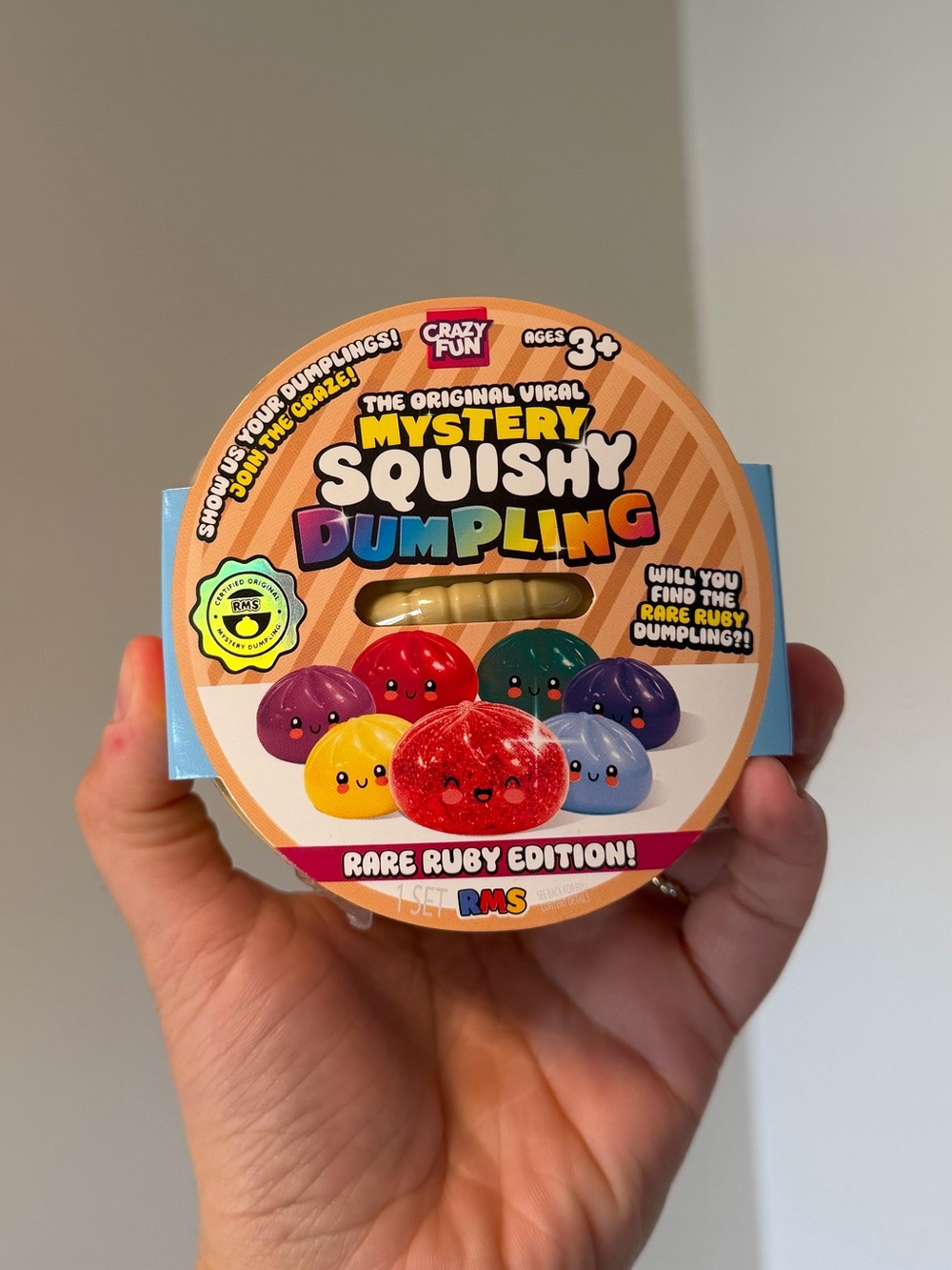 RMS Mystery Squishy Dumpling – Rare Ruby Edition 🥟❄️ - (1PC)